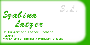 szabina latzer business card